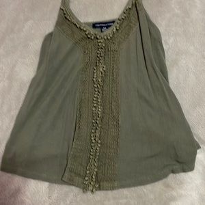 Green Cropped American Eagle Tank